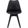 Plastic stool Bonuss array of beech/eco -leather/plastic, black 49x57x82 cm