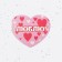 Valentine's postcard double "I love!" Raspberry hearts