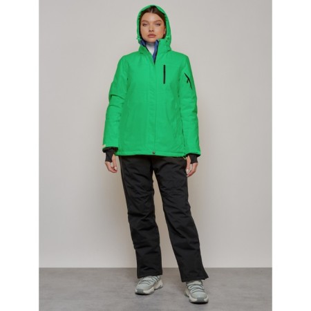 Ski jacket women's winter, size 46, green color-9