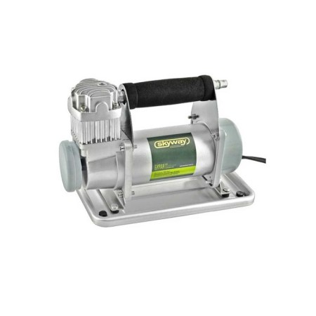 Car compressor, metal, 60 l/min with crocodiles Skyway, (3 nozzles) bag, 20 atm s02001012-1