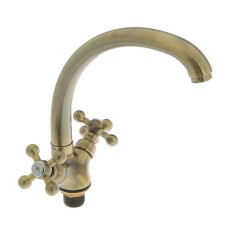 Accoona A4071c kitchen mixer, two -wound, with nut, brass, bronze color