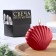 Figure candle "shell", 4x9x6.5 cm, red, in a box
