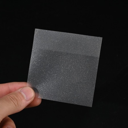 Block with a sticky edge of 76mm x 76mm 50l plastic transparent white with sparkles-3