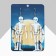 Acryl Earrings "Halloween" skeletons, white color in silver