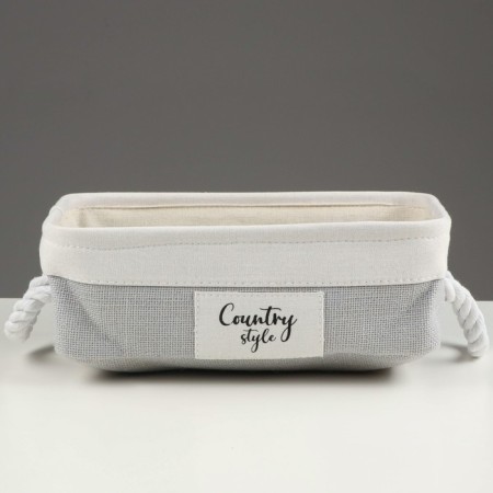 Stellah basket with Country Handles, 320 x 230 x 100 mm, gray-1