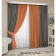 Set of curtains "Canvas", size 200x250 cm, 2 pcs, pavement color, orange