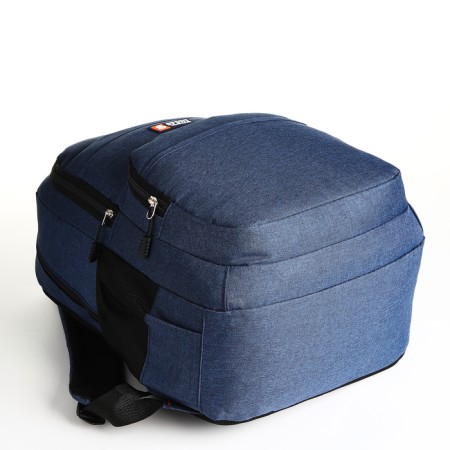 Youth backpack with lightning, 6 pockets, blue color-4