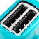 Toster KitFort KT-2050-3, 850 W, 7 fry modes, 2 toasts, turquoise