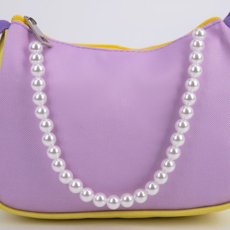 Children's bag, textile, lilac-yellow color 4 cm x 17 cm x 13 cm-6