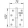 Removable loop 413/BL-4 100x75x2.5 CP Right, right, color chromium