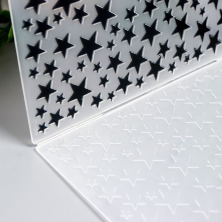 Embosting stencil plastic "Stars and strips" 15x15 cm-2