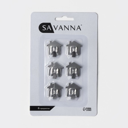 Self -adhesive hooks Savanna "House", 6 pcs-4
