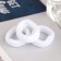 Hair gum "Sport" (set 3 pcs) 5.5 cm, white