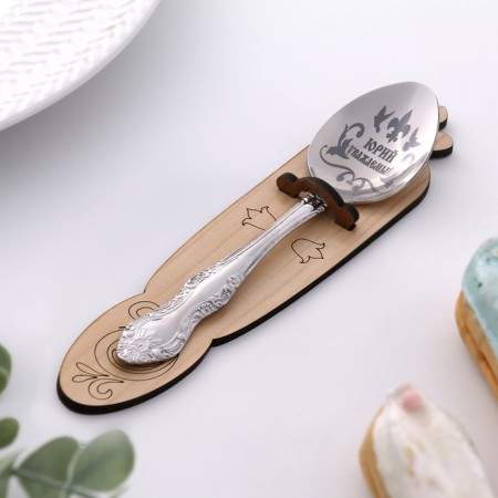 A spoon is registered, tea, with an engraving "Yuri", h = 14