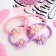 Hair gum "Lily" (set 4 pcs) Pink, lilac