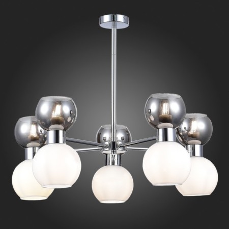 Ceiling EVOLUCE lamp. Sle1138-102-10. Thonet. 10x60 watts, E27, 73x73x47.8 cm, chromium color-2