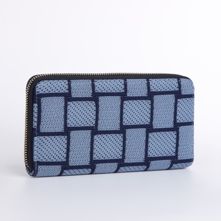 Women's wallet with lightning, blue color-1