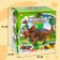 Triceratops dinosaur, lays eggs, projector, light and sound, brown color