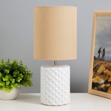 Bernard desktop 1x40W E14 pr-1,6M white/coffee 15x15x33cm