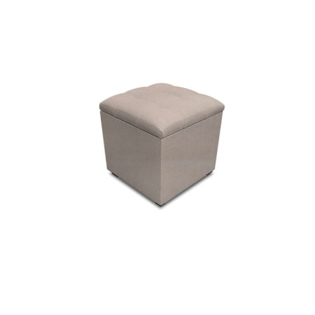 Puff with a lid and weight, 400 × 400 × 420 mm, Savana Plus Rogozhka, Ivory Color