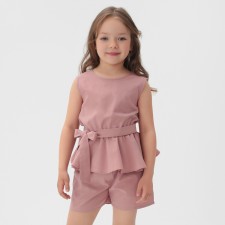 A set for a girl (T-shirt and shorts) KAFTAN, R.34 (122-128), pink