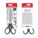 Scissors Erichkrause Megapolis, 18 cm, with an improved 4D swoops, do not rust, pens with rubber inserts, gray-black