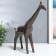 Souvenir ceramics "Giraffe" matte chocolate 30x7.5x24 cm