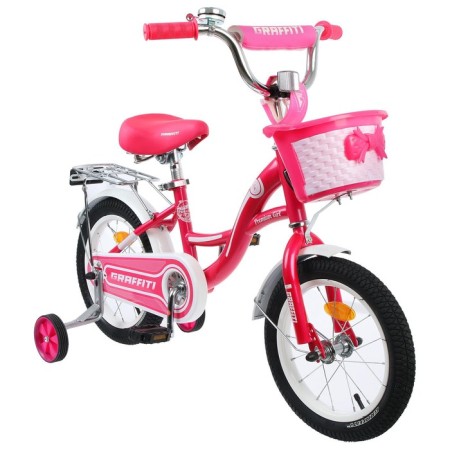 Bicycle 14 "Graffiti Premium Girl, pink/white color-2