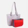 Cosmetic bag-organizer on zippers, red color