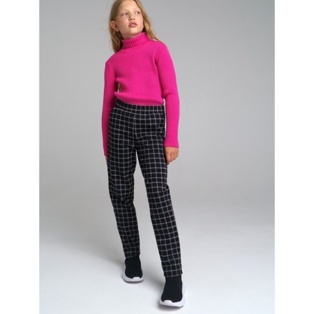 Jacquard pants for girls, height 128 cm-1