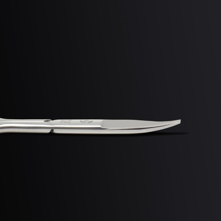 Manicure scissors "Premium", bent, wide, pointed, 9.5 cm, on the blist, silver color-7