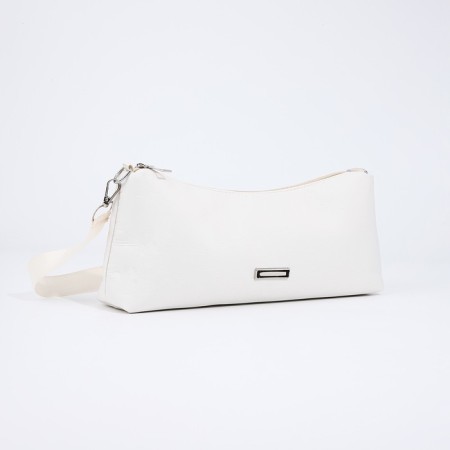 Bag Cross-Bodi with a zipper, white color-3