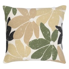 Decorative pillow with textured pattern Flowers Ethnic, size 45x45 cm