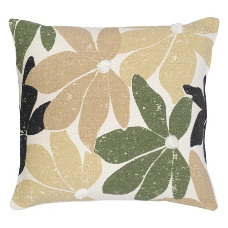 Decorative pillow with textured pattern Flowers Ethnic, size 45x45 cm