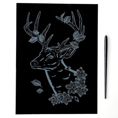 Scretching 18 × 24 cm, animals "Fairytale deer"-2