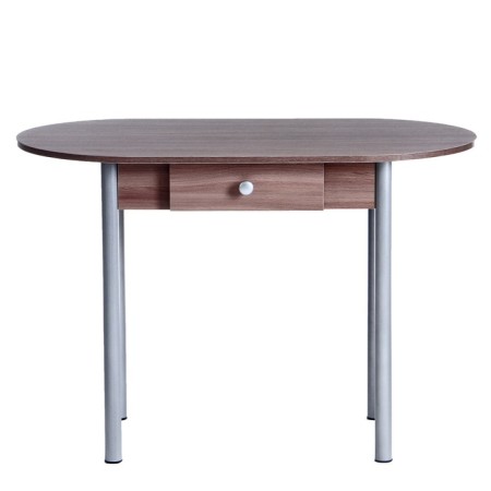Oval table with an economy drawer 1100x600x750 Metaliki gray/ash shimo dark-2
