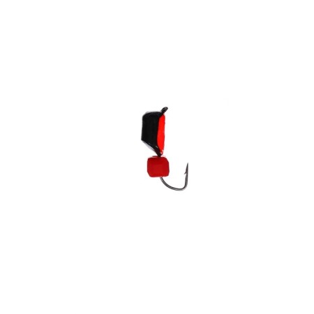 Mormyshka column black, red abdomen + cube gran red, weight 1.7 g-1