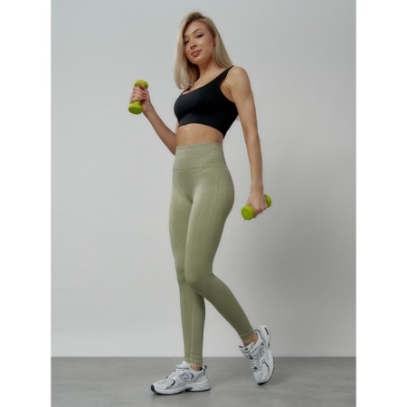 Lingins for fitness women, size 46, khaki color-19