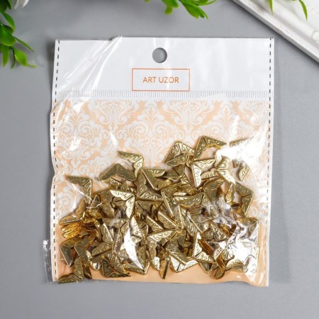 Protective corner for the album Metal "Curls" set 100 pcs gold 1.4x1.4 cm-5