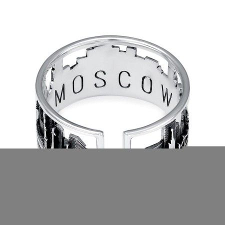 Ring "Moscow", echoing with oxidation, 18 size-1