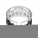 Ring "Moscow", echoing with oxidation, 18 size