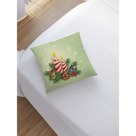 Decorative pillowcase "Candles with toys", on a zipper, size 45x45 cm-1