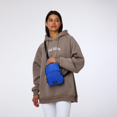 Textura lightning bag, external pocket, blue color-8