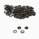 Shirt, open button, d = 9.5 mm, black nickel color