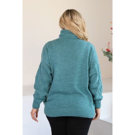 Female jumper, size 52, turquoise color-4