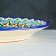 Plate of the Rishtan ceramics "Flowers", 22 cm, blue