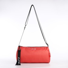 Youth bag with zipper, coral color