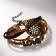 Bracelet "Magic of Signs" owl and infinity, l = 17 cm, color brown-red