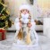 Snow Maiden "White fur coat, with a staff and a blue button" moves, 31 cm