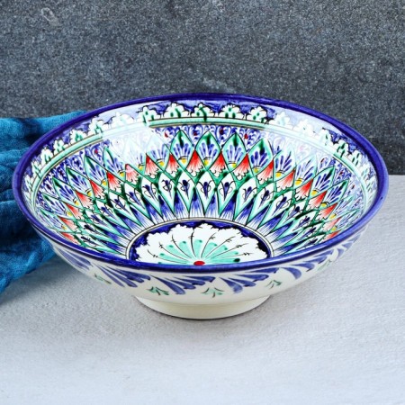 Buditsa Rishtan ceramics "Flowers", 25 cm, mix-4